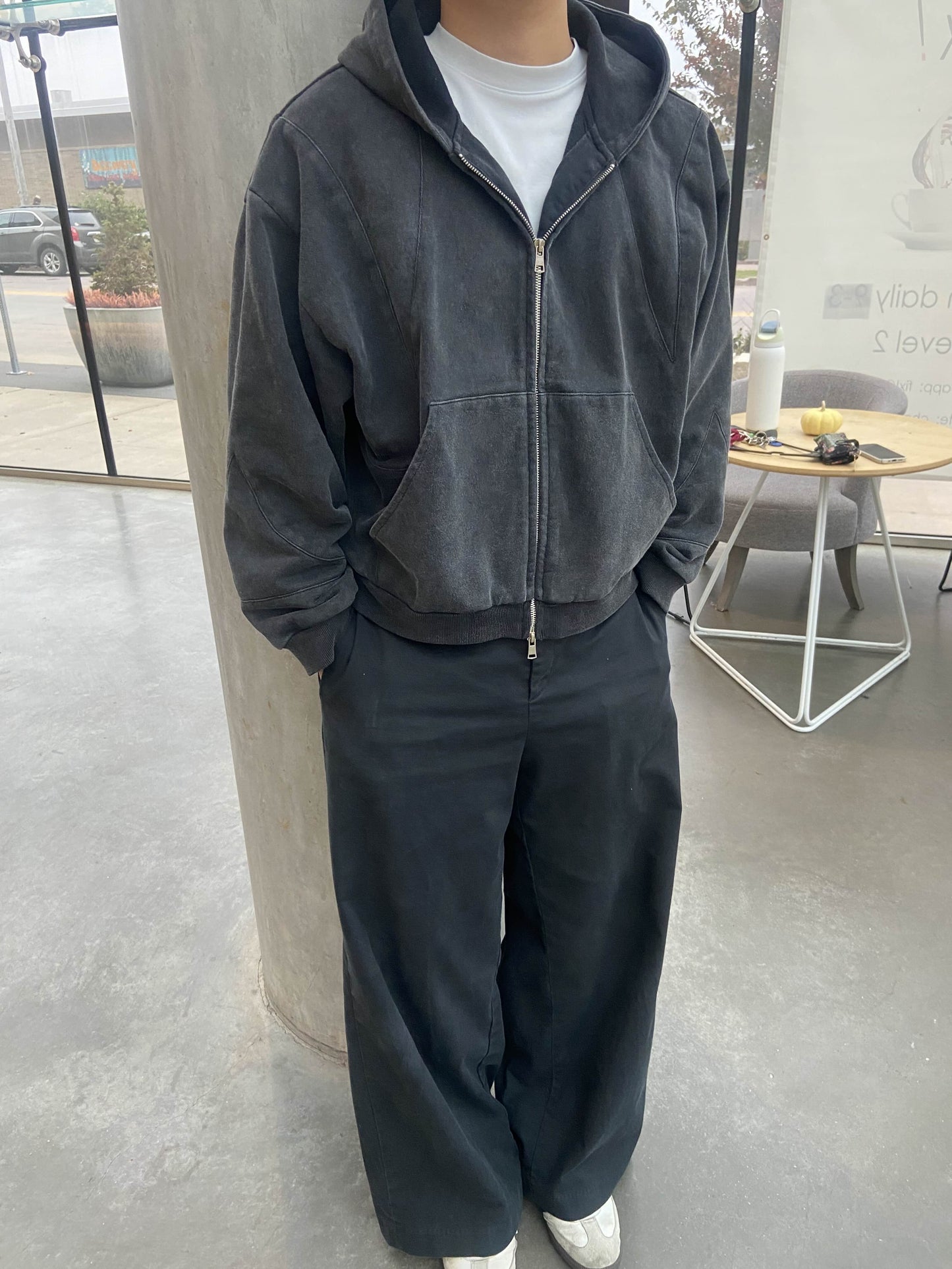 Arch Zip Washed Black